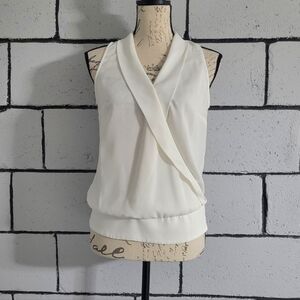 3/$50 SALE! WHBM Elegant White Sleeveless Blouse Sz S